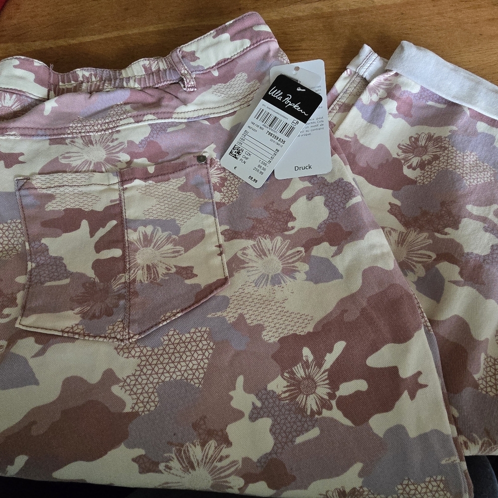 ULLA POPKEN Pink Camo Pants